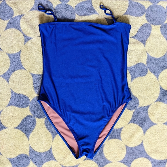 Nu Swim Royal Blue One Piece Bathing Suit - Picture 1 of 7